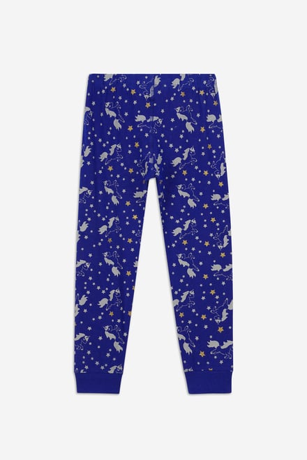 Girls Unicorn Print Pyjama Set (2/3yrs-7/8yrs)