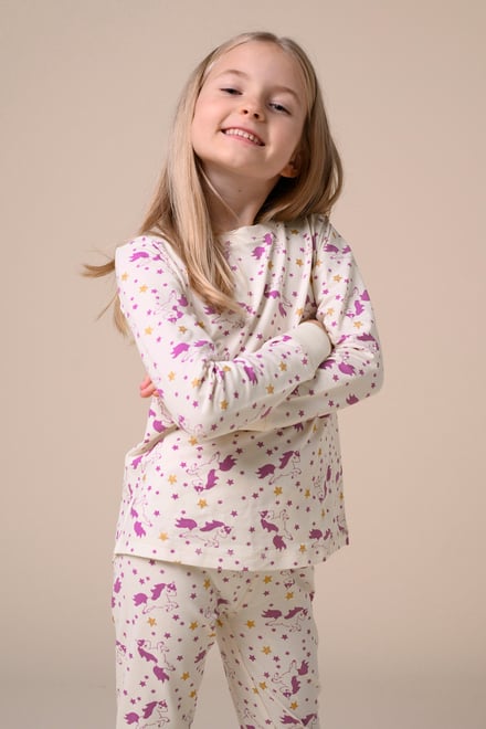 Girls Unicorn Print Pyjama Set (2/3yrs-7/8yrs)