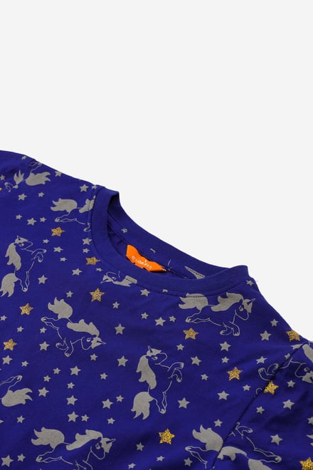Girls Unicorn Print Pyjama Set (2/3yrs-7/8yrs)