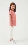 Girls Broderie Pocket With Embroidery T-Shirt