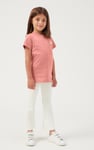 Girls Broderie Pocket With Embroidery T-Shirt