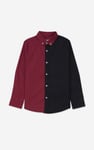 Boys LS Red/Black Colourblock Shirt (3-14yrs)