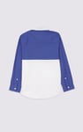 Boys LS Blue/White Colourblock Shirt (3-14yrs)