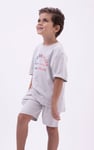 Two-Toned Printed T-Shirt And Shorts Set