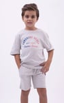 Two-Toned Printed T-Shirt And Shorts Set
