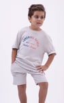 Two-Toned Printed T-Shirt And Shorts Set