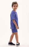 Two-Toned Printed T-Shirt And Shorts Set