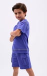 Drop Shoulder T-Shirt And Cargo Shorts Set
