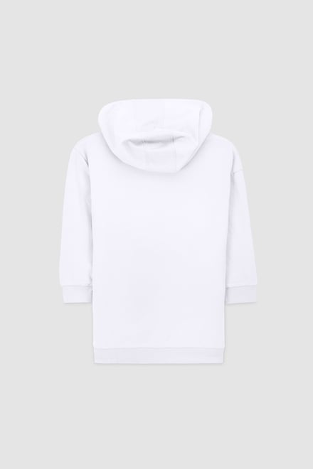 Smile Embroidery Longline Hoodie  (2yrs-9yrs)