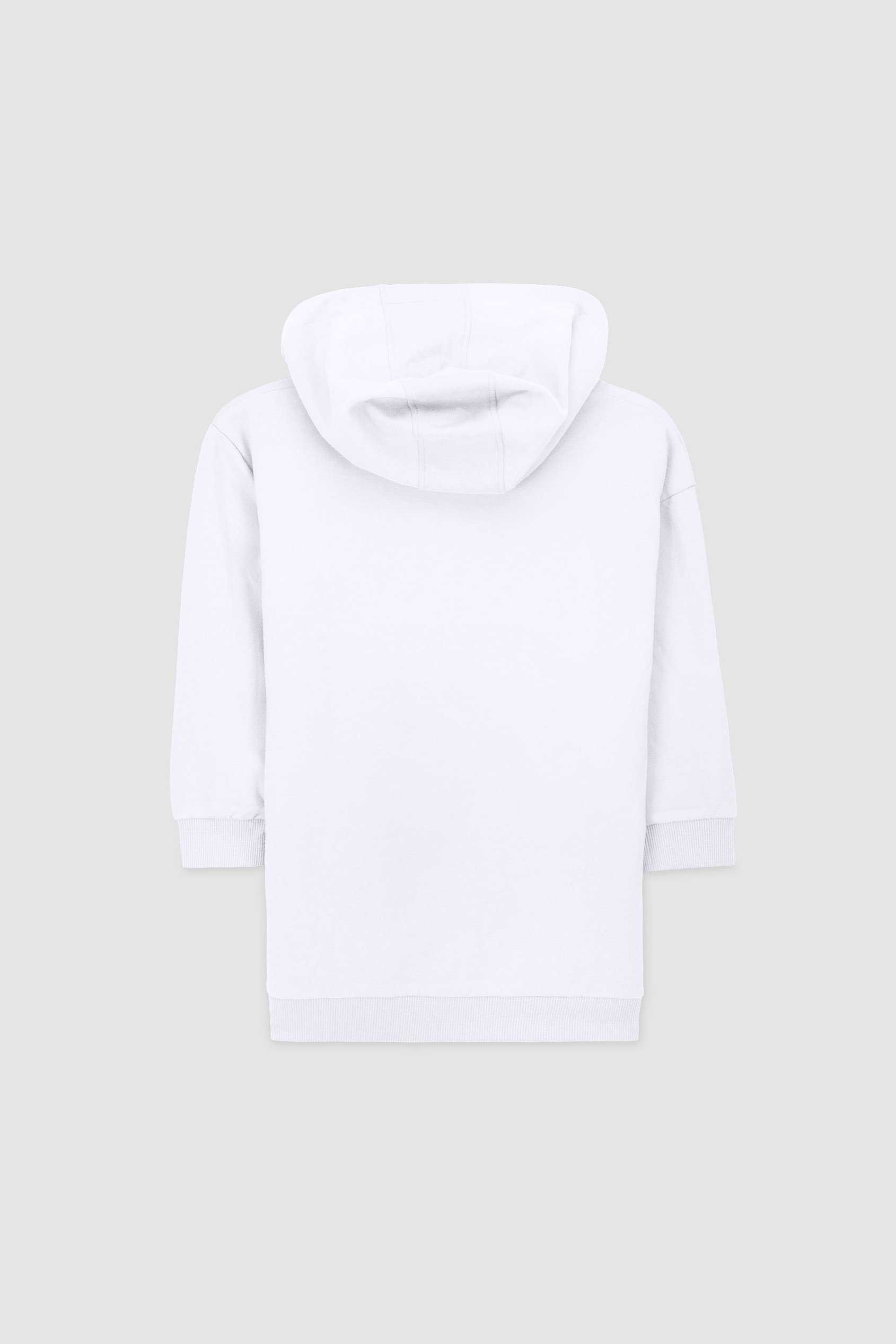 Smile Embroidery Longline Hoodie  (2yrs-9yrs)