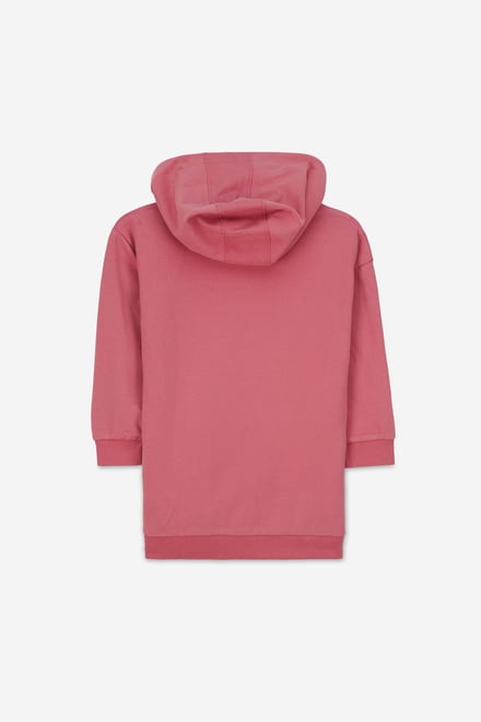 Smile Embroidery Longline Hoodie  (2yrs-9yrs)