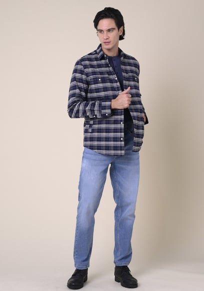 Light Padded Check Over Shirt