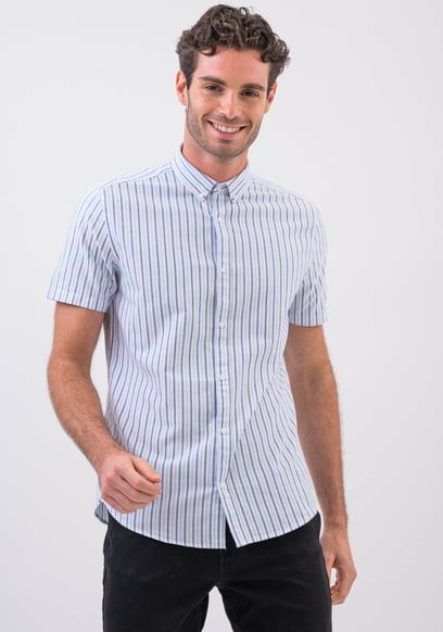 Stripe Short Sleeve Oxfrod Shirt