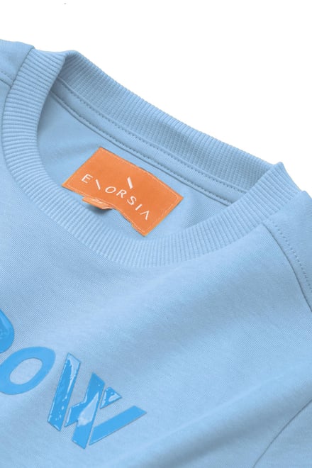 Crew Neck Shiny Printed T-Shirt