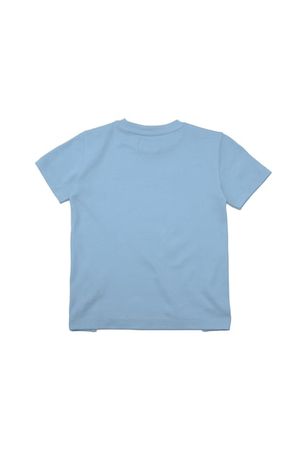 Crew Neck Shiny Printed T-Shirt