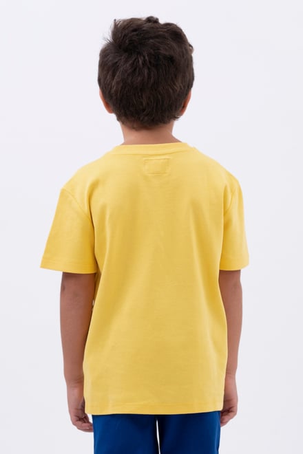 Crew Neck Shiny Printed T-Shirt