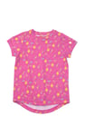 Girls Printed SS T-Shirt & Cropped Pyjama Set