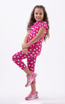Girls Printed SS T-Shirt & Cropped Pyjama Set