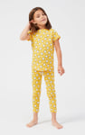 Girls Printed SS T-Shirt & Cropped Pyjama Set
