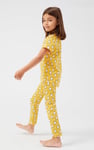 Girls Printed SS T-Shirt & Cropped Pyjama Set