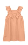Girls Square Neck Ruffle Sleeve Dress