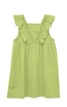Girls Square Neck Ruffle Sleeve Dress
