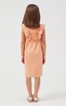 Girls Square Neck Ruffle Sleeve Dress