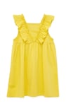 Girls Square Neck Ruffle Sleeve Dress