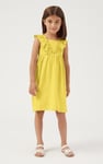 Girls Square Neck Ruffle Sleeve Dress
