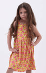 Strappy Floral Printed Jersey Dress