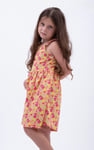 Strappy Floral Printed Jersey Dress