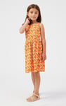 Strappy Floral Printed Jersey Dress
