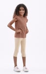 Girls Top With Broderie Ruffle