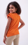 Girls Top With Broderie Ruffle