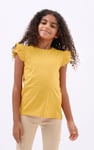 Girls Top With Broderie Ruffle