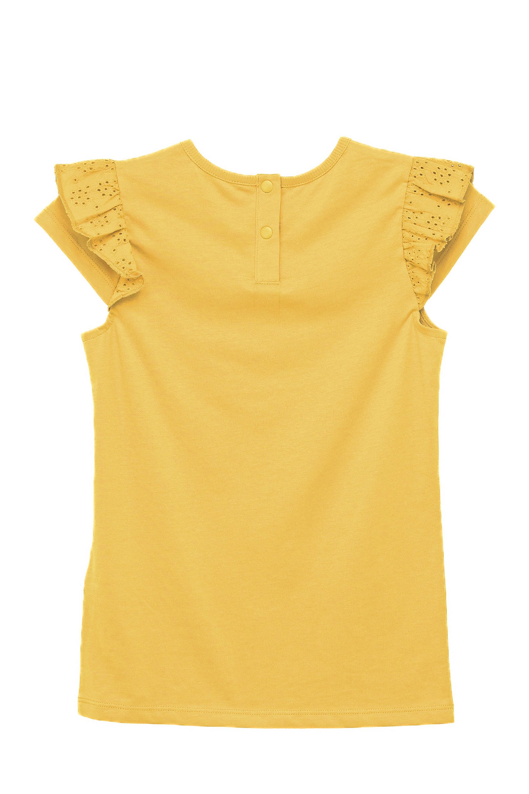 Girls Top With Broderie Ruffle