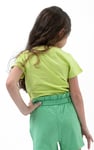 Double Layer Sunny Glitter Printed T-Shirt