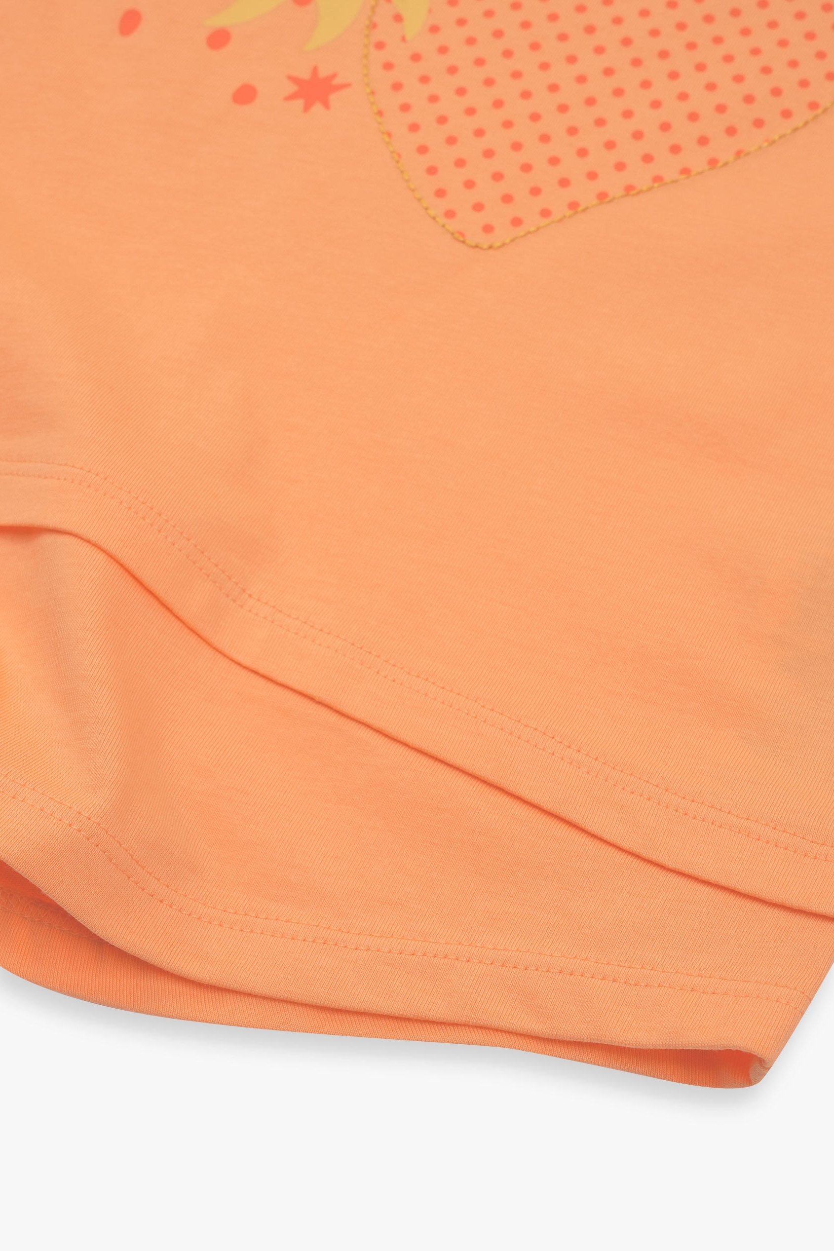 Double Layer Sunny Glitter Printed T-Shirt