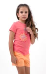 Double Layer Sunny Glitter Printed T-Shirt