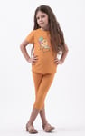 Chill Pineapple Print T-Shirt & Cropped Legging Set