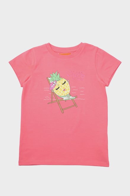 Chill Pineapple Print T-Shirt & Cropped Legging Set