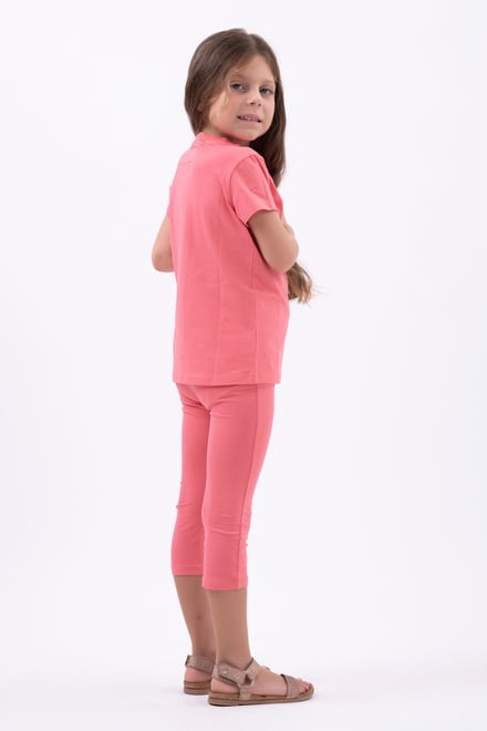 Chill Pineapple Print T-Shirt & Cropped Legging Set