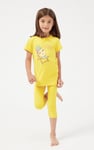 Chill Pineapple Print T-Shirt & Cropped Legging Set