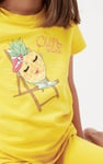 Chill Pineapple Print T-Shirt & Cropped Legging Set