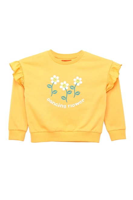Girls Chest Print Sweatshirt
