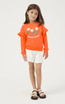 Girls Chest Print Sweatshirt