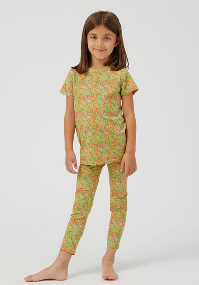 Girls Abstract Print T-Shirt & Leggings Set