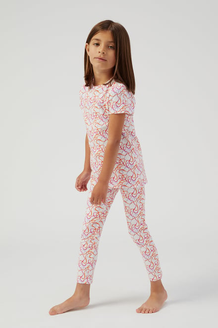 Girls Abstract Print T-Shirt & Leggings Set