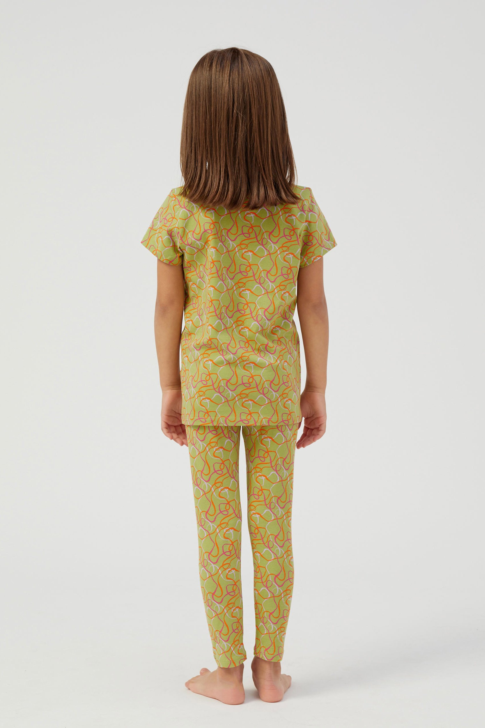 Girls Abstract Print T-Shirt & Leggings Set
