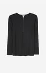 Zip Front Crew Neck T-Shirt